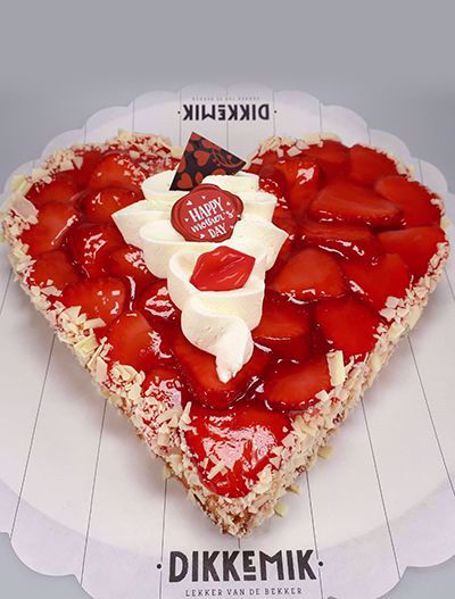 Afbeelding van Aardbei bavarois hart